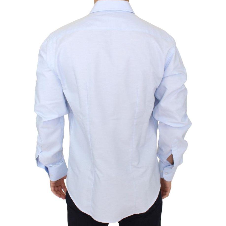 Cavalli Elegant Light Blue Italian Cotton Shirt Cavalli