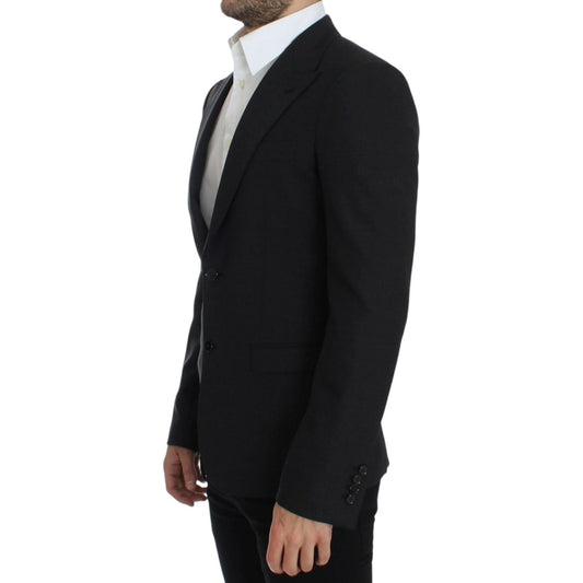 Dolce & Gabbana Sleek Gray Wool Slim Fit Blazer Dolce & Gabbana