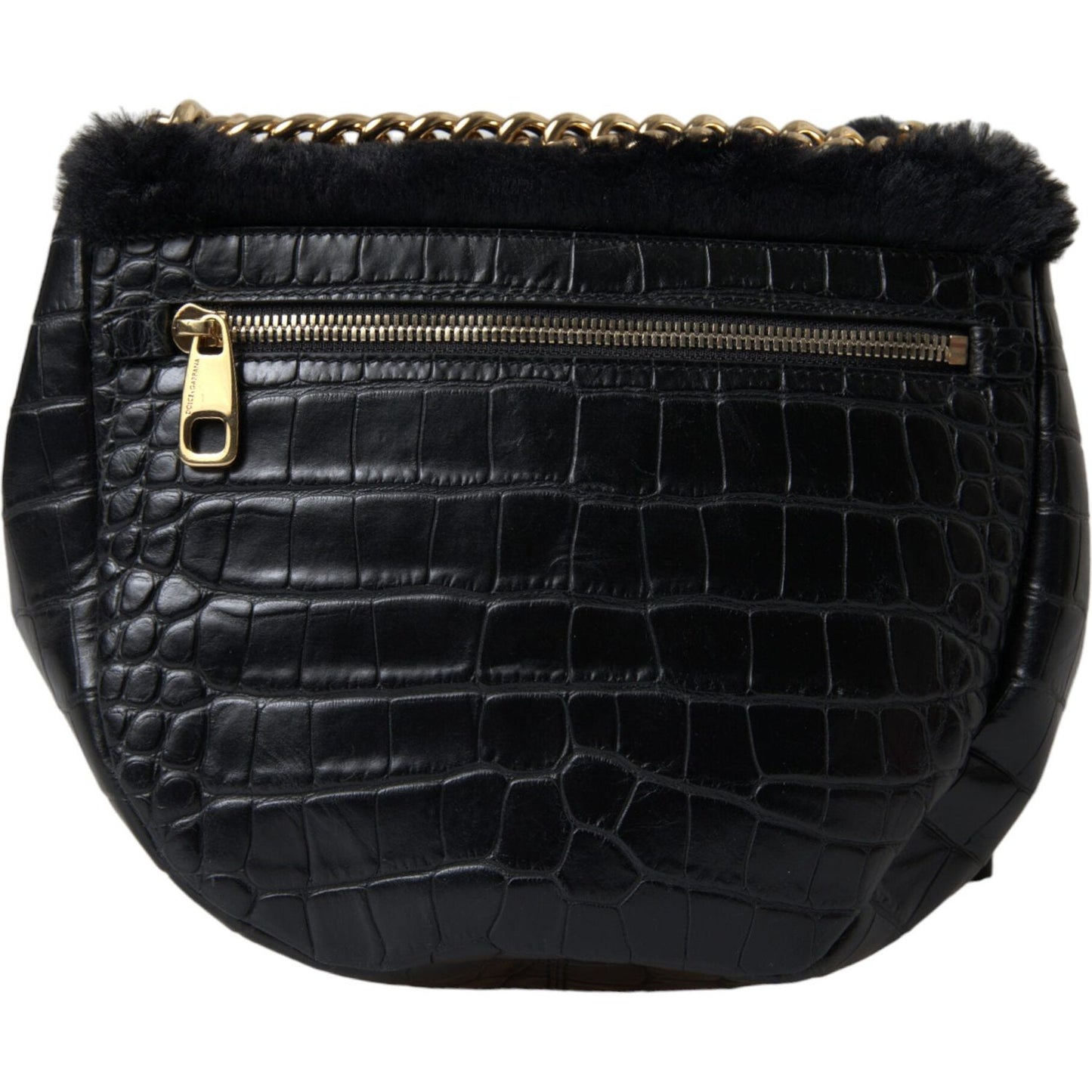 Dolce & Gabbana Exquisite Croc-Embossed Panther Shoulder Bag Dolce & Gabbana