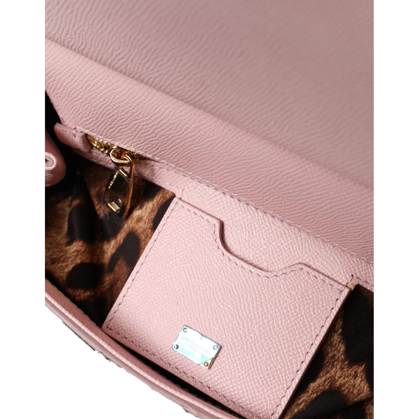 Dolce & Gabbana Chic Pink Sicily Leather Shoulder Bag Dolce & Gabbana