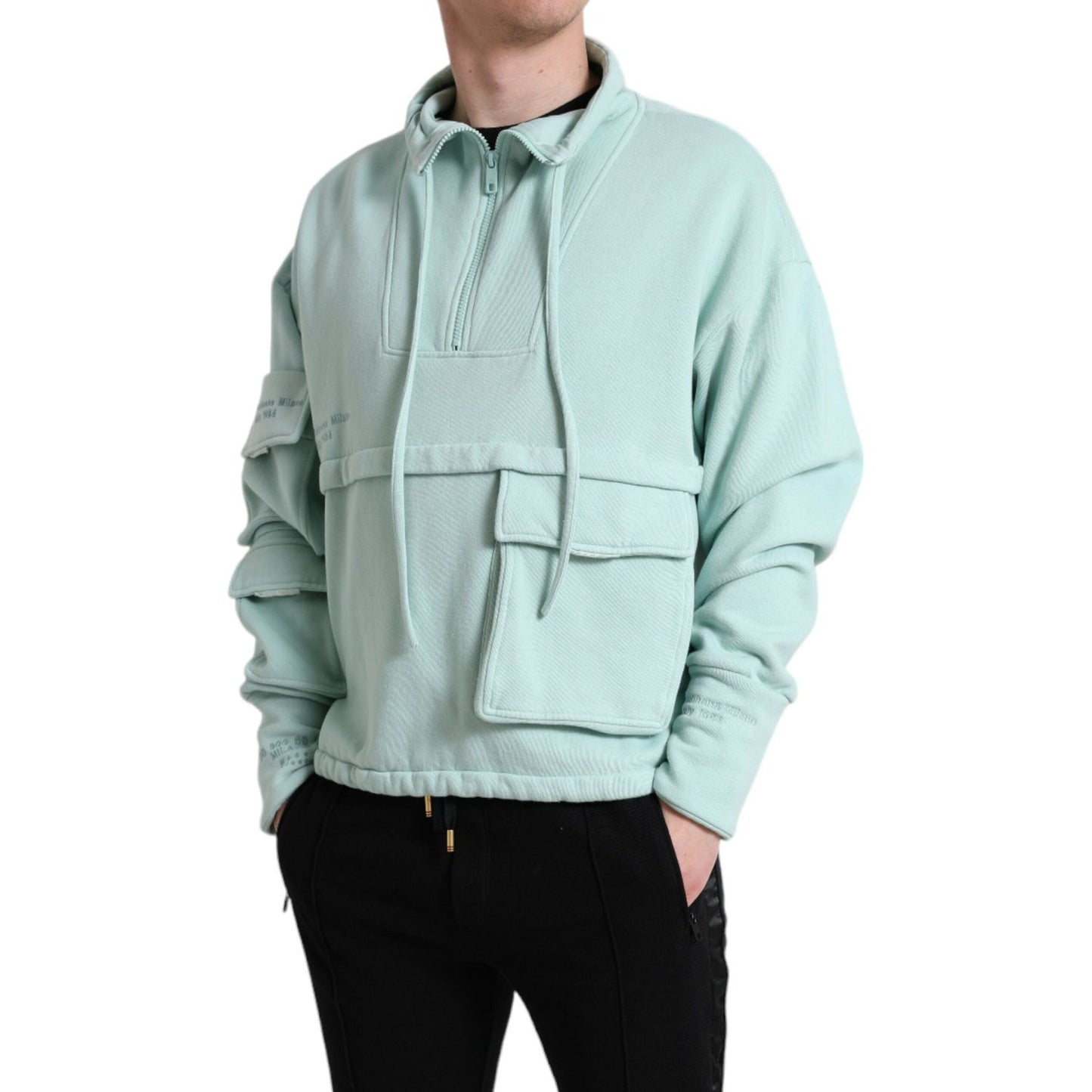 Dolce & Gabbana Chic Mint Green Pullover Sweater Dolce & Gabbana