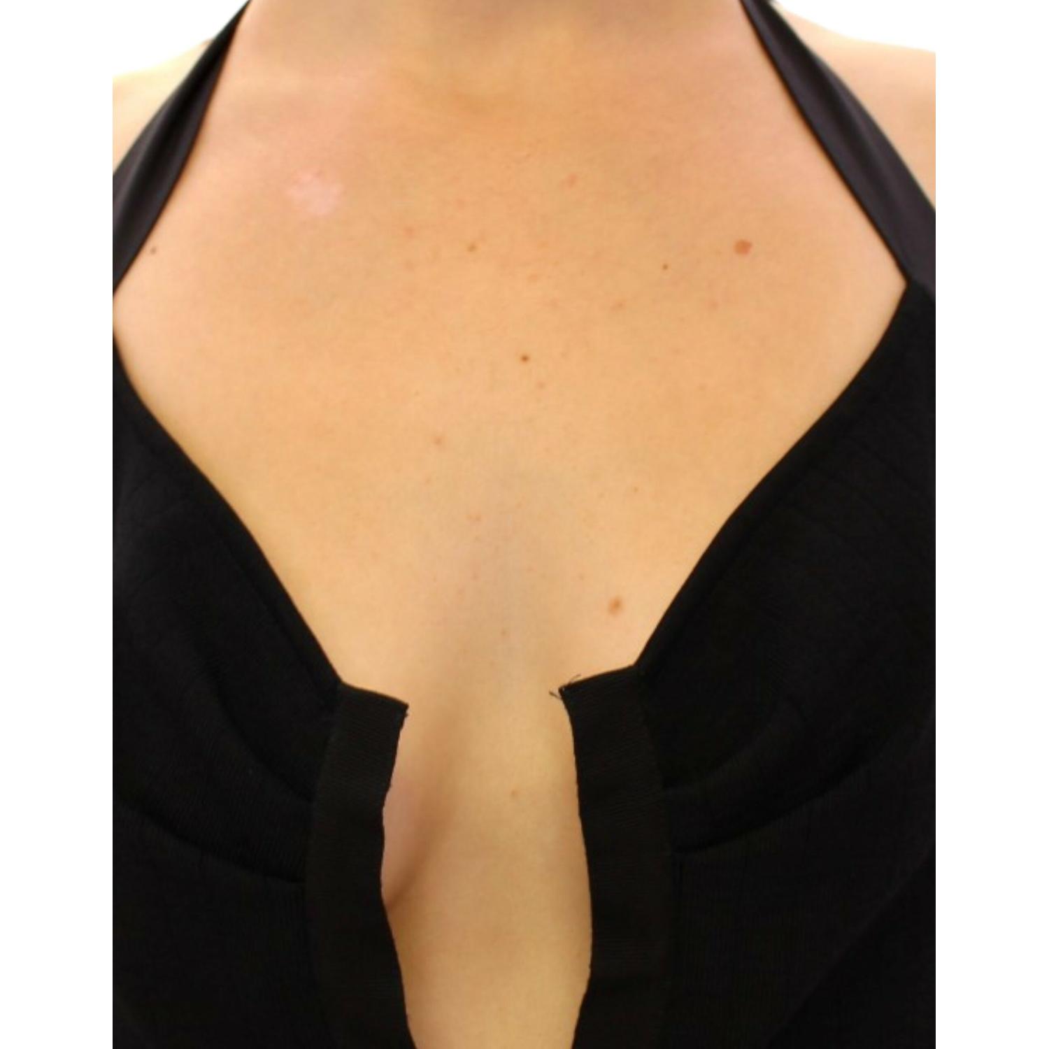 فستان دولتشي آند غابانا الأنيق ذو الياقة المدورة والمزين بالزهور