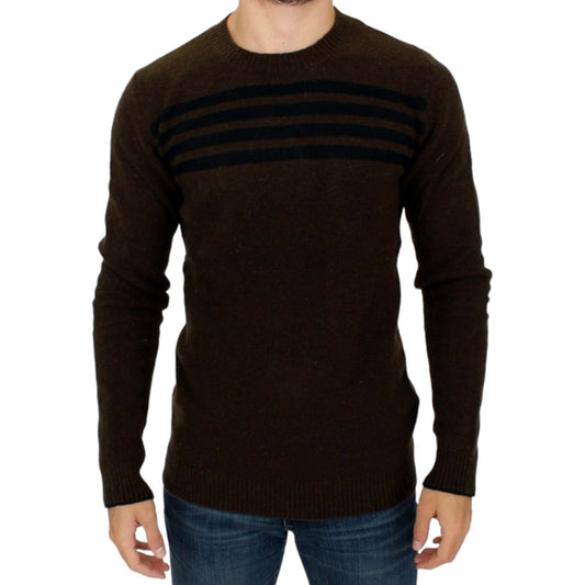 Costume National Elegant Crewneck Striped Sweater Pullover Costume National