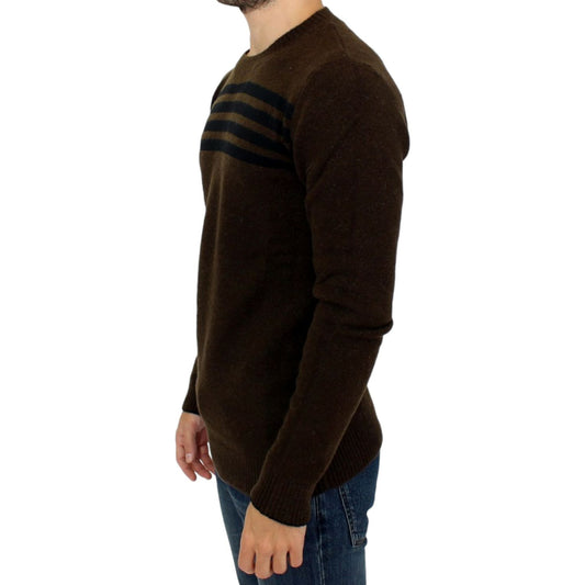 Costume National Elegant Crewneck Striped Sweater Pullover Costume National