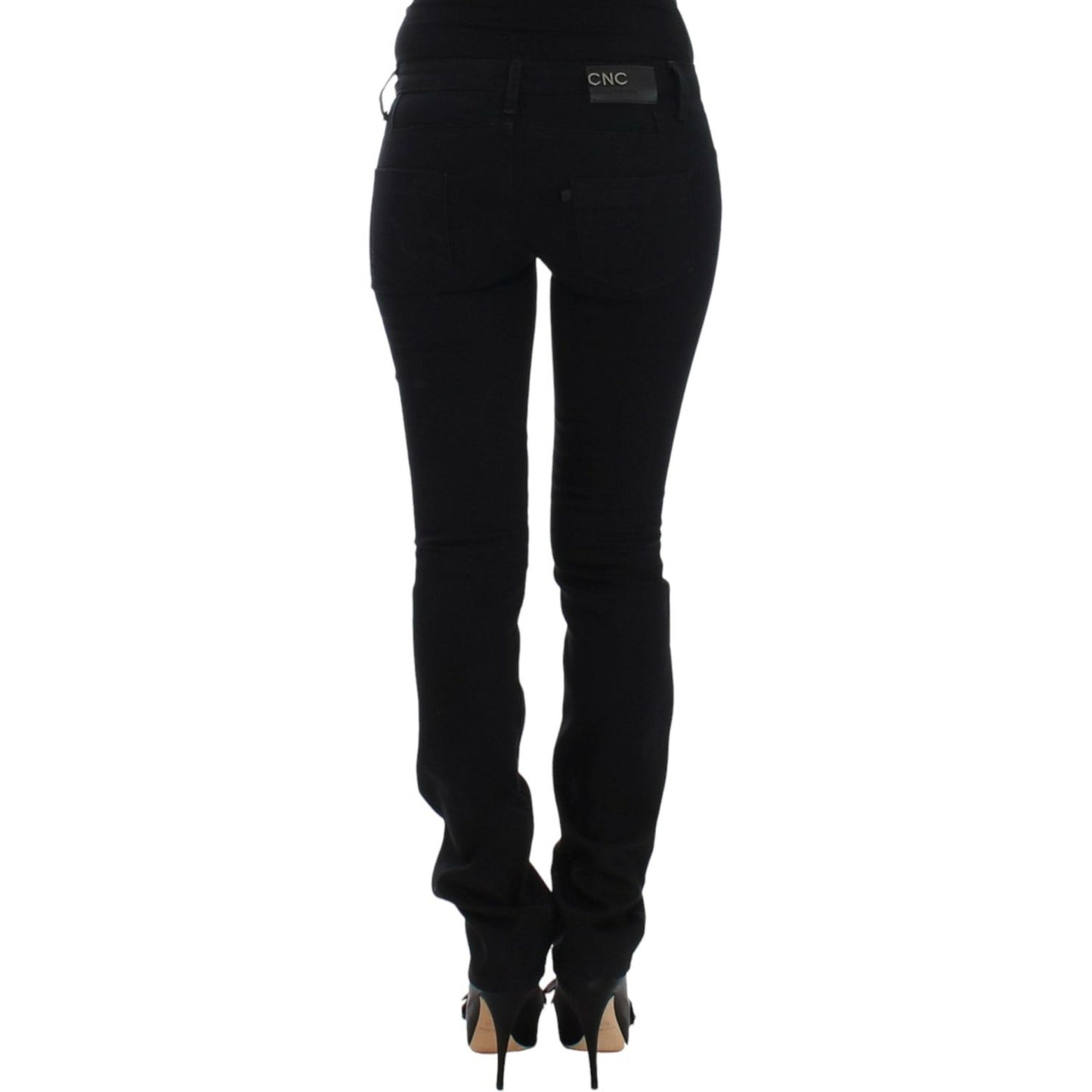 Costume National Elegant Black Straight Leg Jeans Jeans & Pants Costume National