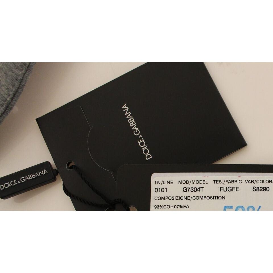 Dolce & Gabbana Gray Cotton Stretch Dress Vest Blazer