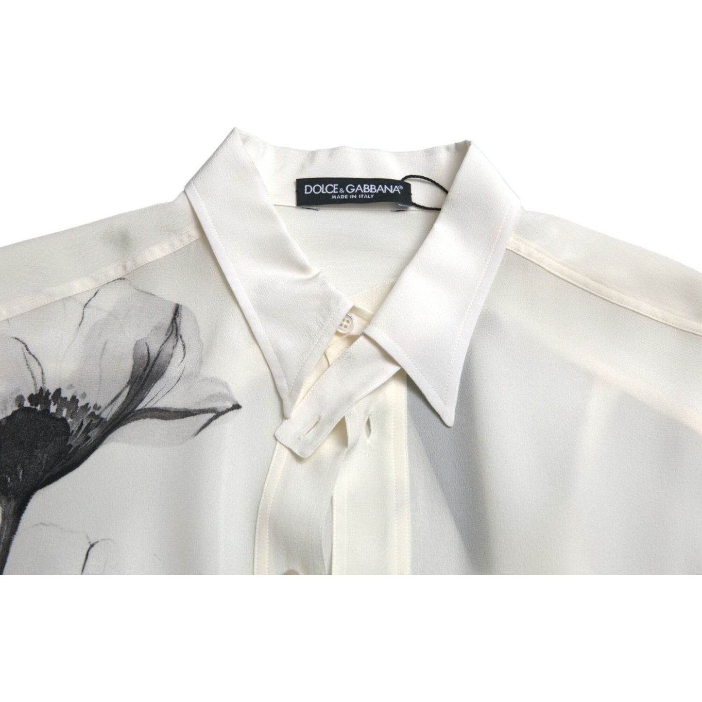 Dolce & Gabbana Elegant Floral Silk Dress Shirt Dolce & Gabbana