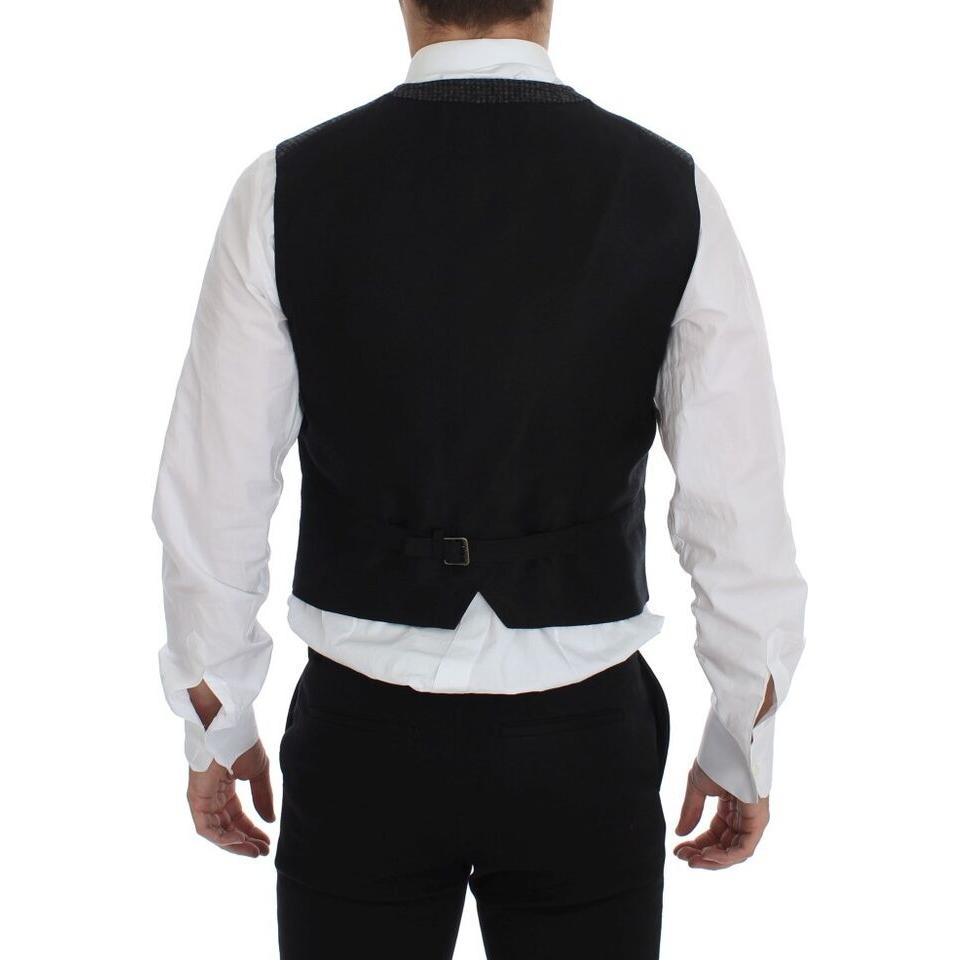 Dolce & Gabbana Gray Wool Blend Vest Gilet Weste
