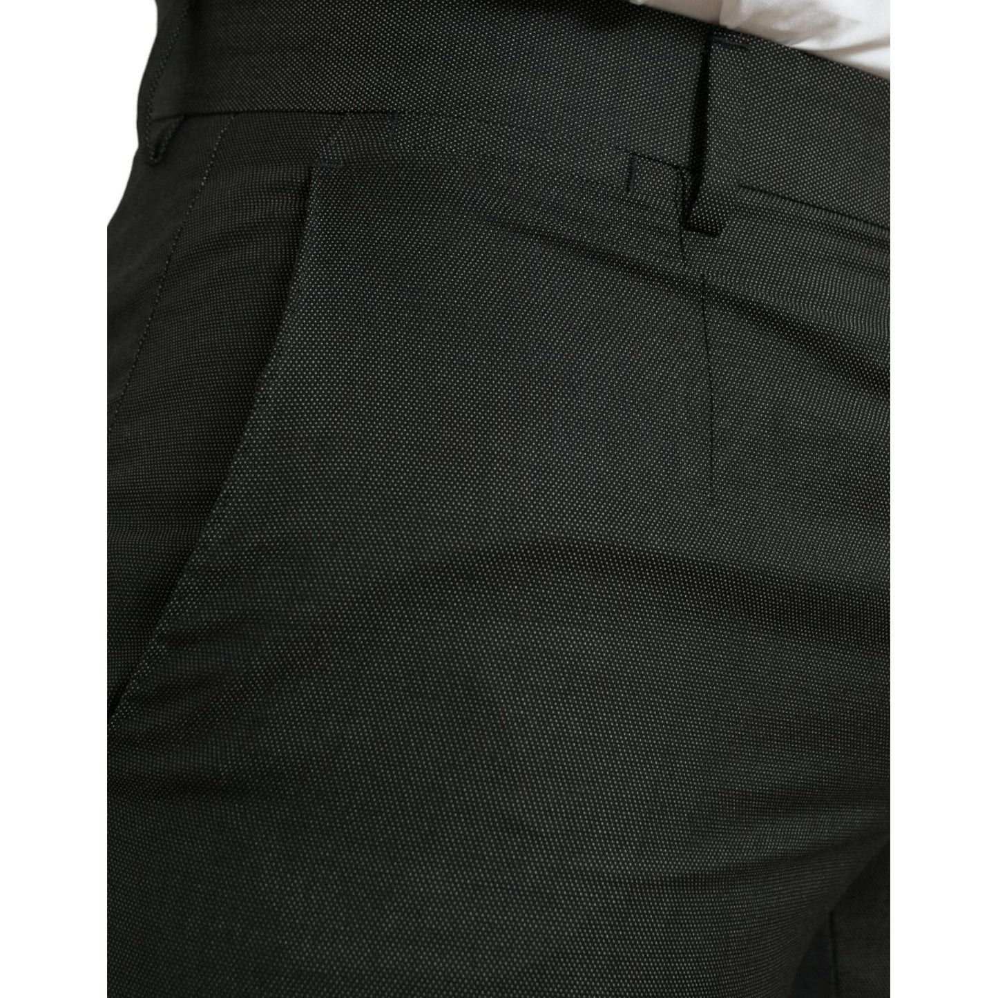 Dolce & Gabbana Dark Gray Stretch Slim Formal Pants