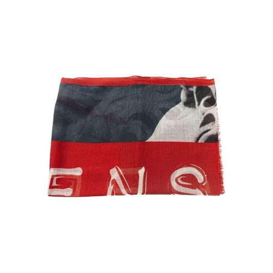 Trussardi Multicolor Wool Blend Printed Scarf Trussardi