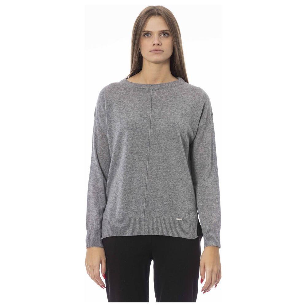 Baldinini Trend Gray Viscose Women Sweater Baldinini Trend