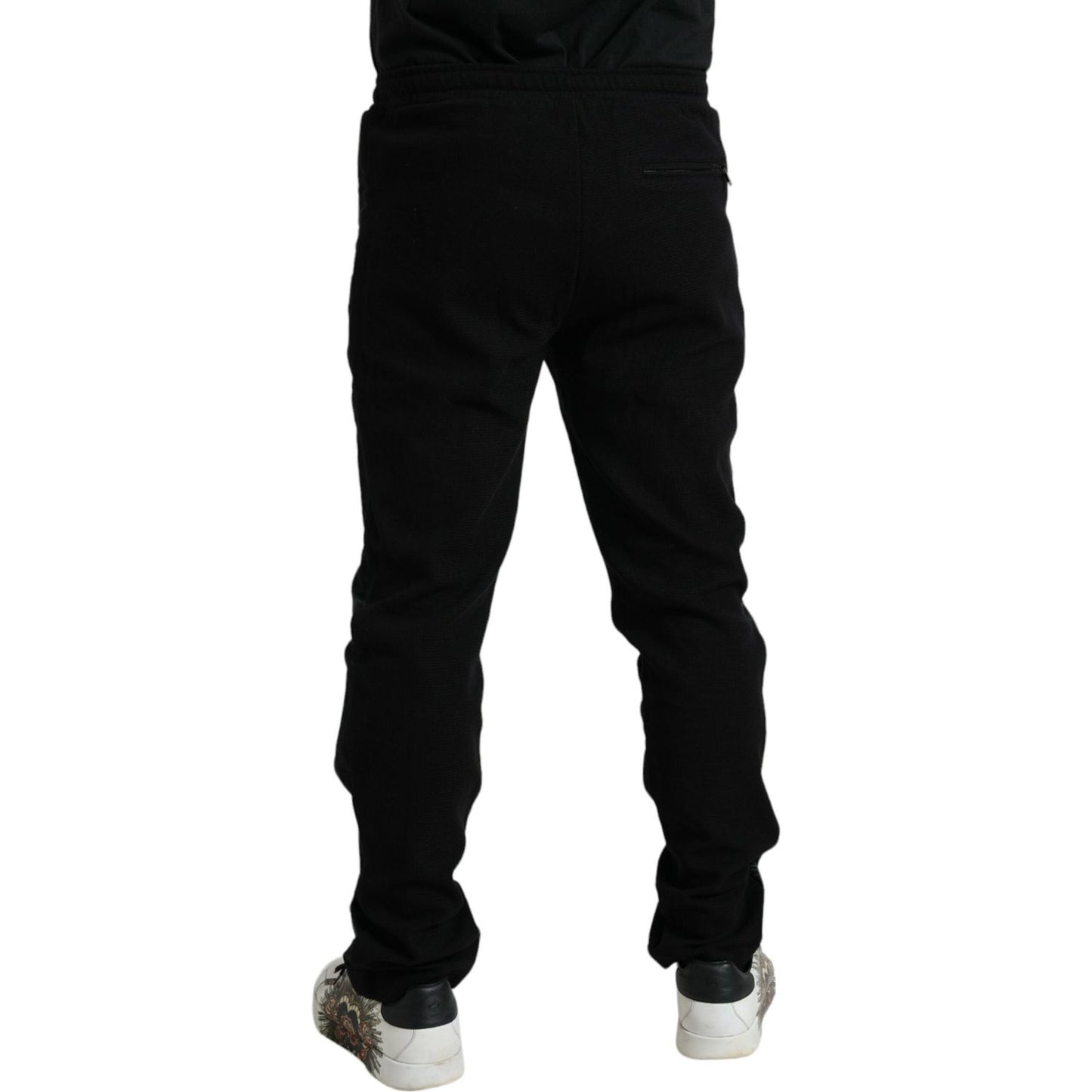 Dolce & Gabbana Elegant Black Cotton Blend Jogger Pants Dolce & Gabbana