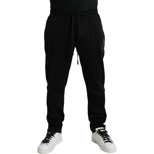 Dolce & Gabbana Elegant Black Cotton Jogger Pants Dolce & Gabbana