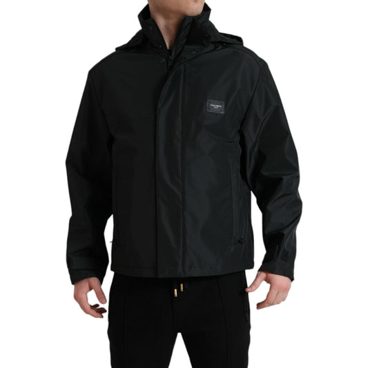 Dolce & Gabbana Sleek Black Windbreaker Jacket