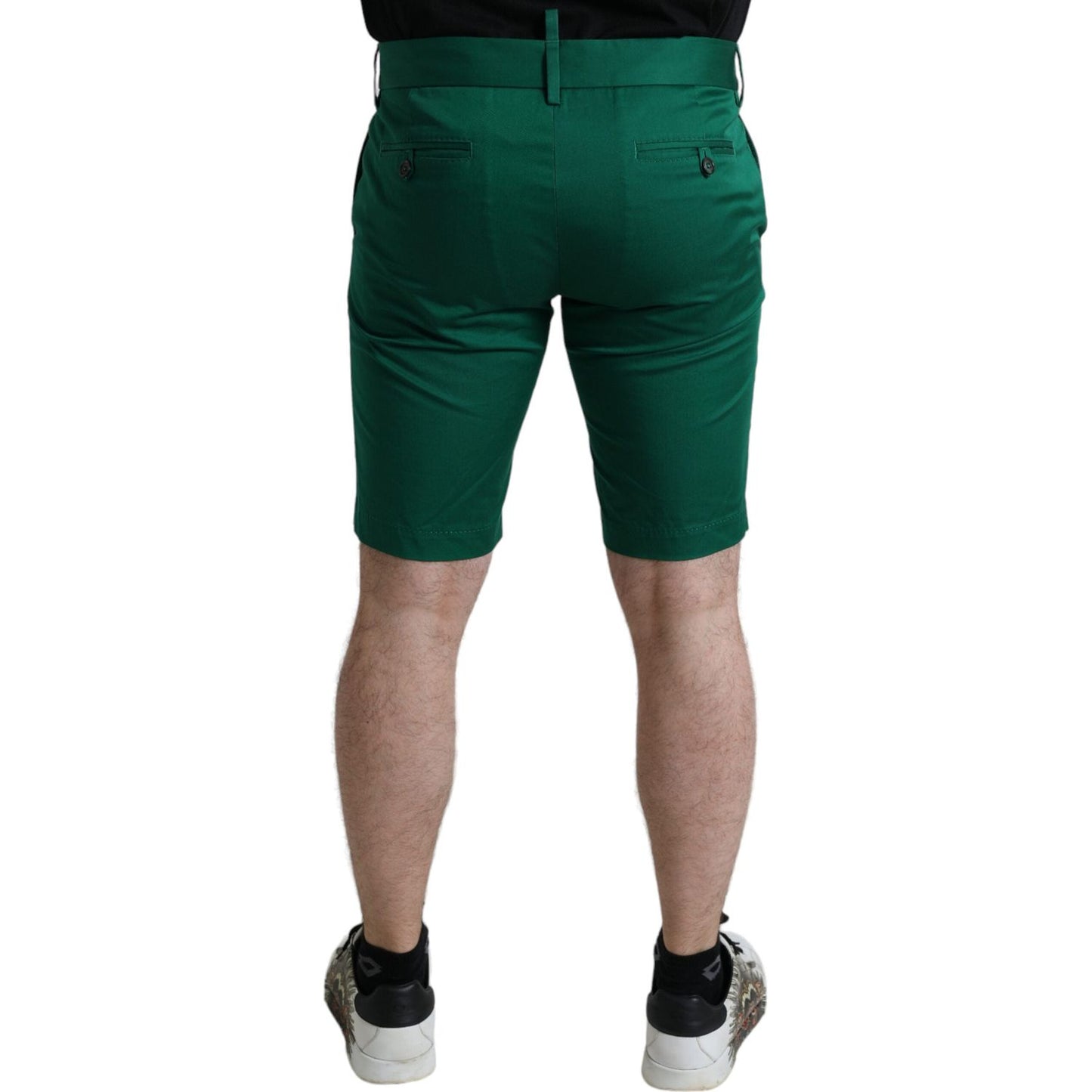 Dolce & Gabbana Elegant Deep Green Cotton Bermuda Shorts Dolce & Gabbana