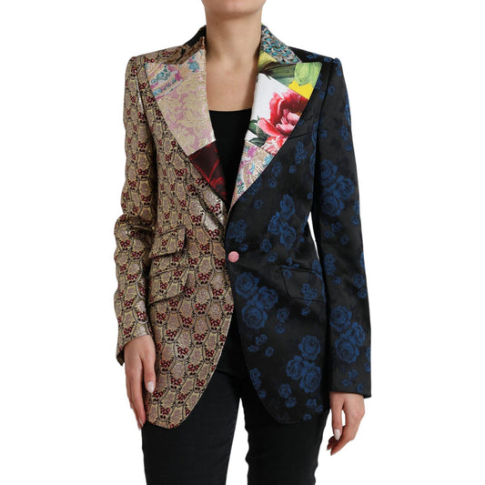 Dolce & Gabbana Elegant Multicolor Patchwork Blazer Dolce & Gabbana