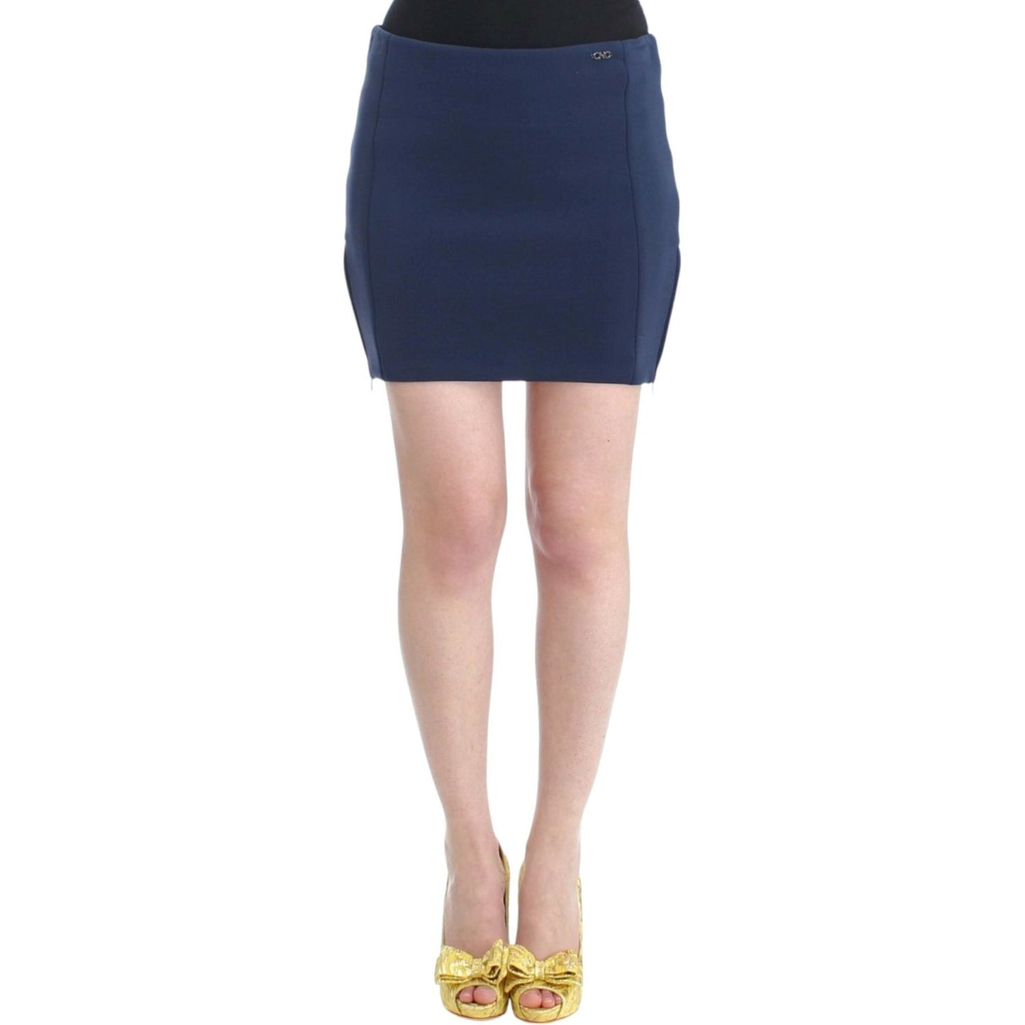Costume National Blue nylon mini skirt