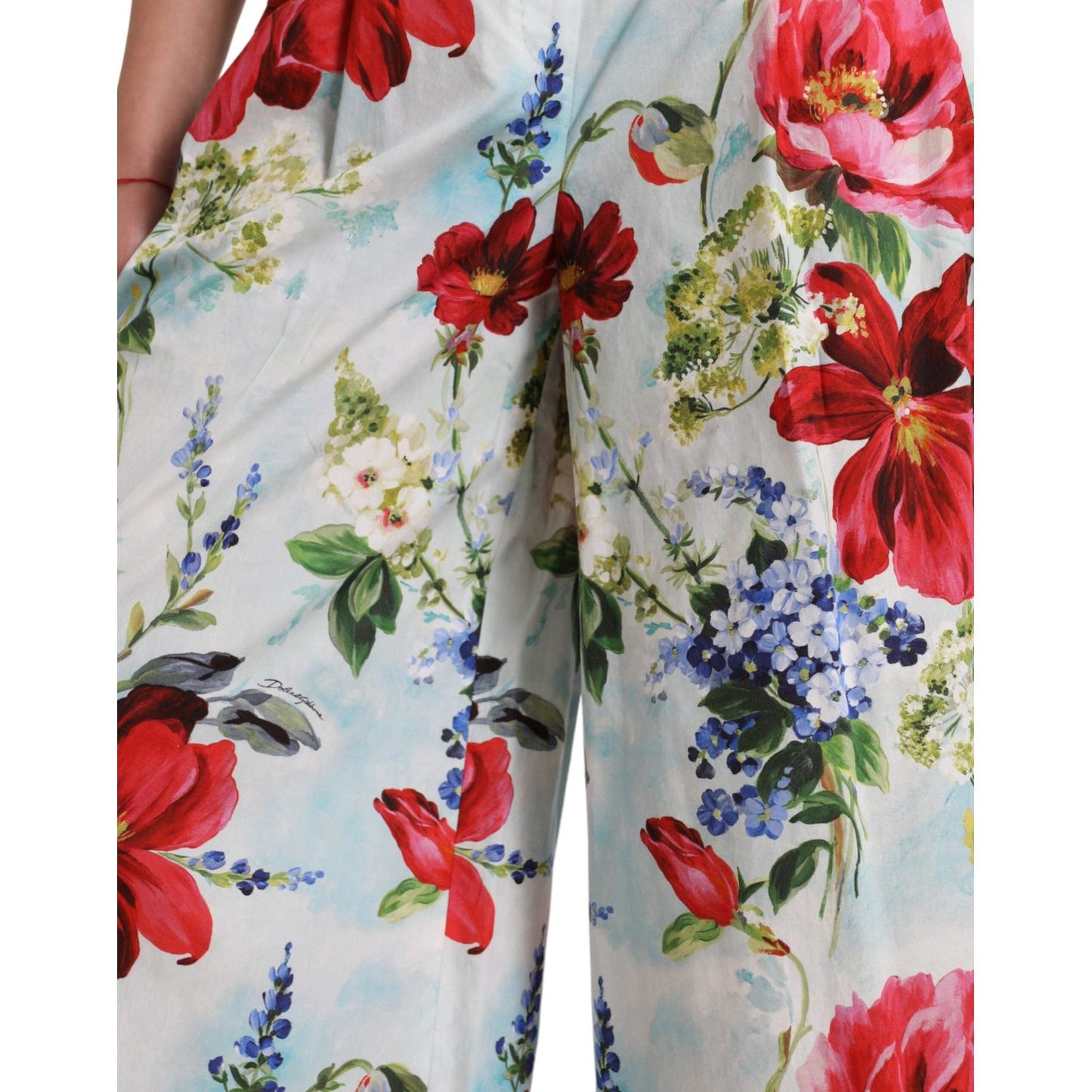 Dolce & Gabbana Floral High Waist Wide Leg Pants Dolce & Gabbana