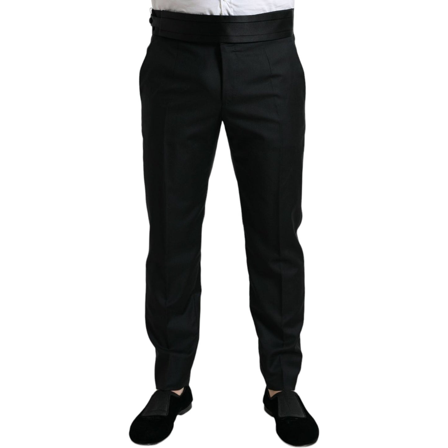 Dolce & Gabbana Elegant Slim Fit Wool Dress Pants Dolce & Gabbana