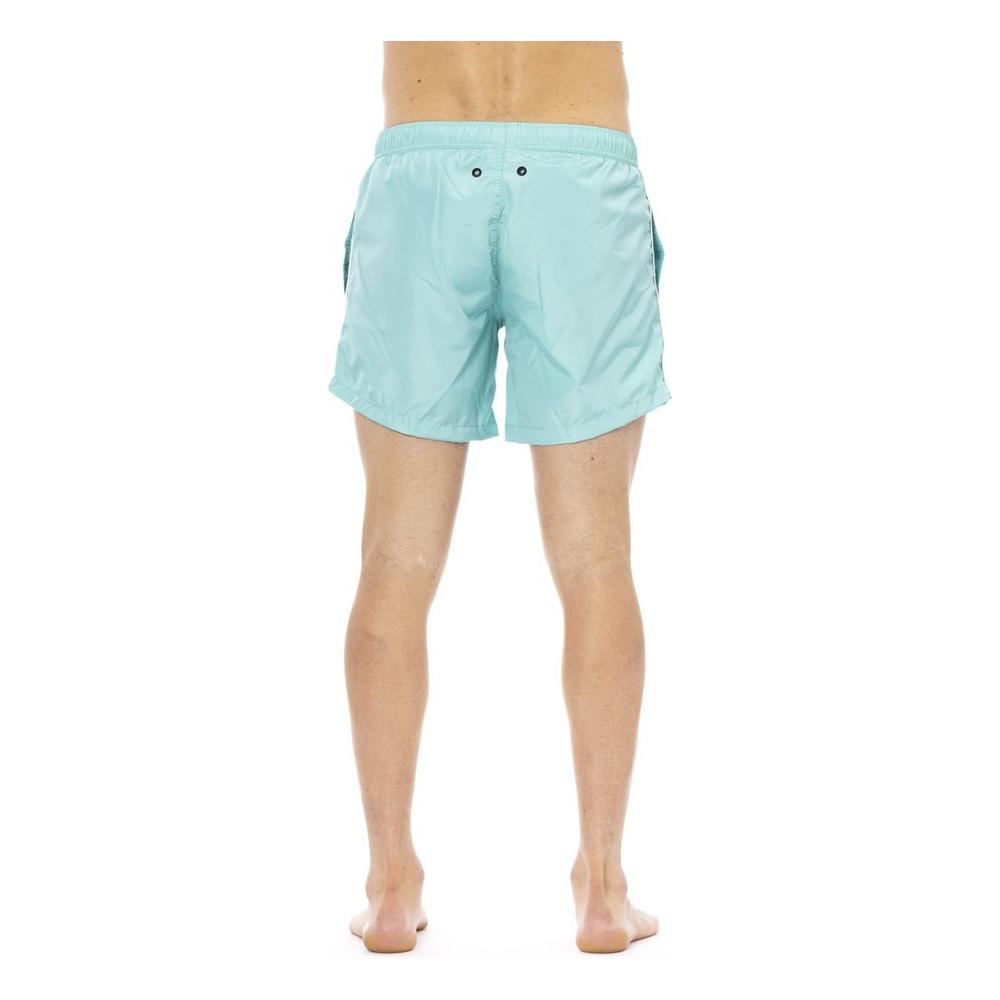 Bikkembergs Light Blue Polyester Men Swim Shorts Bikkembergs