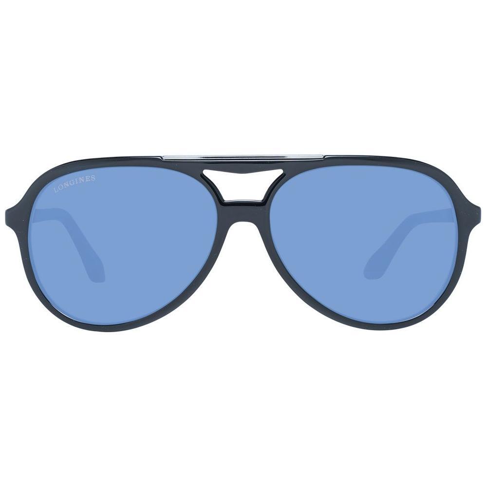 Longines Black Plastic Sunglasses