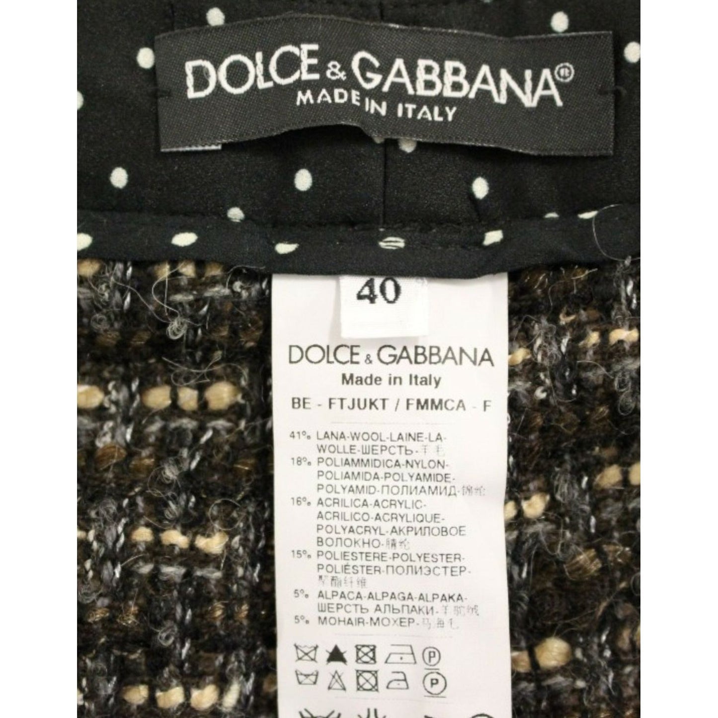 Dolce & Gabbana Elegant Multicolor Wool Blend Shorts Dolce & Gabbana