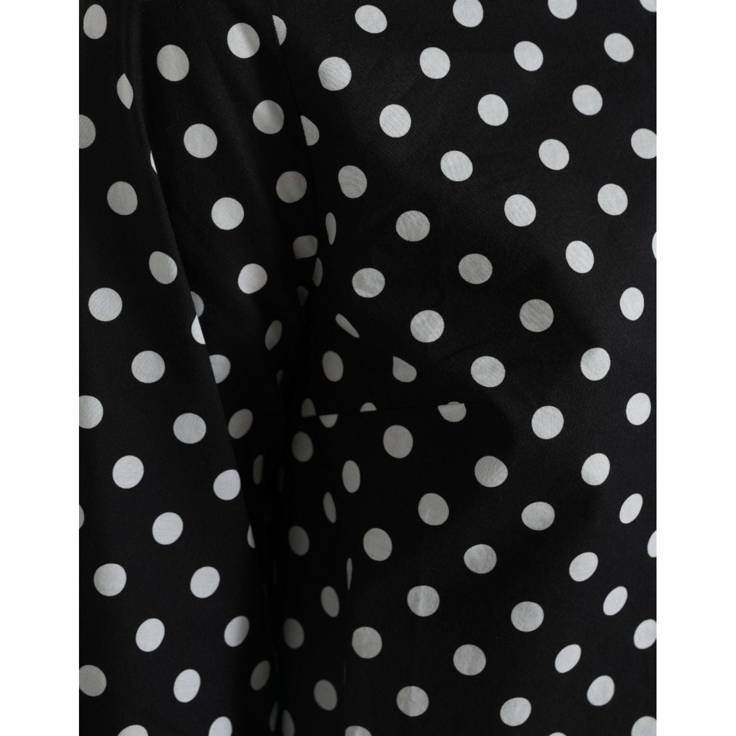 Dolce & Gabbana Black White Polka Dot Nylon Shift Mini Dress