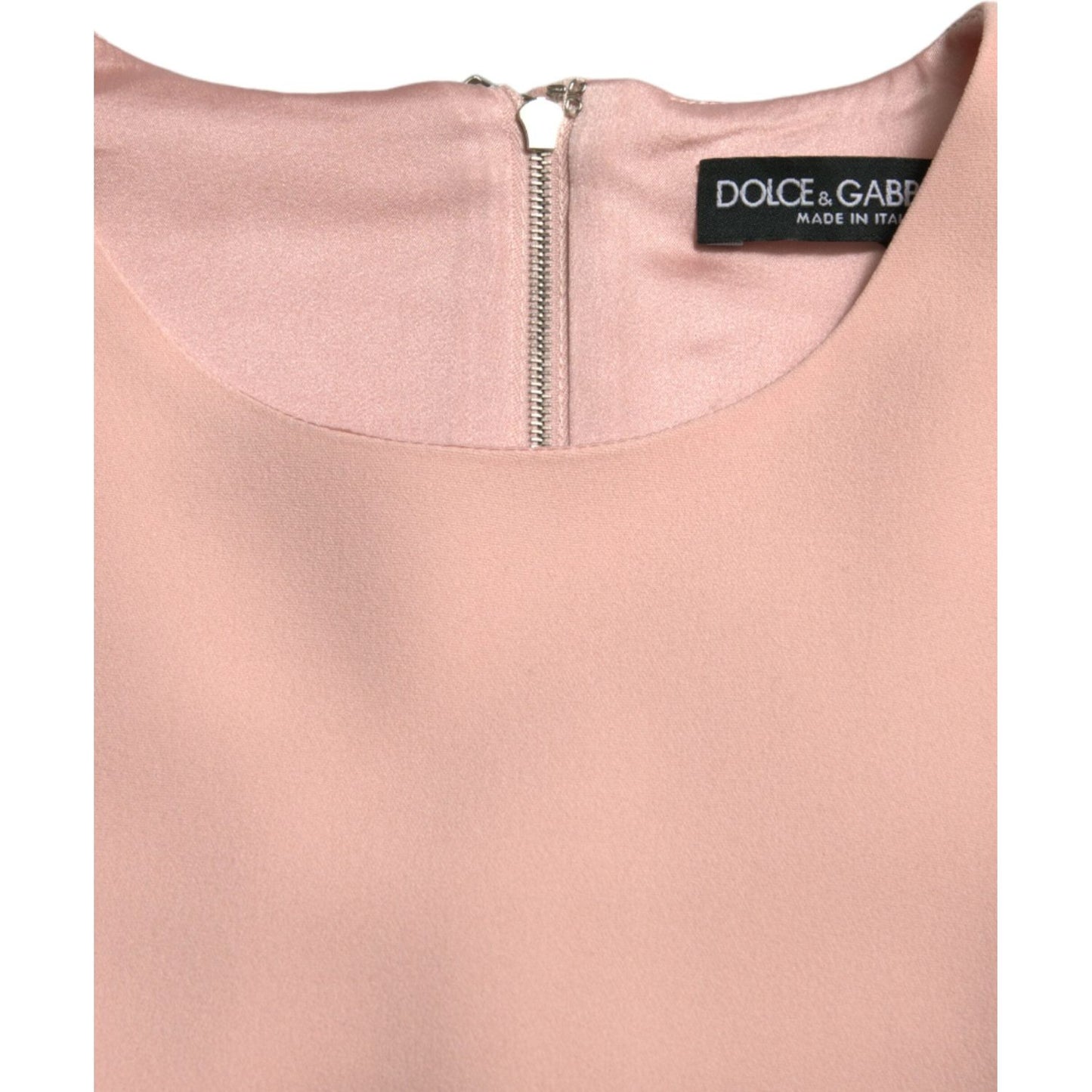 Dolce & Gabbana Elegant Light Pink A-Line Shift Mini Dress Dolce & Gabbana