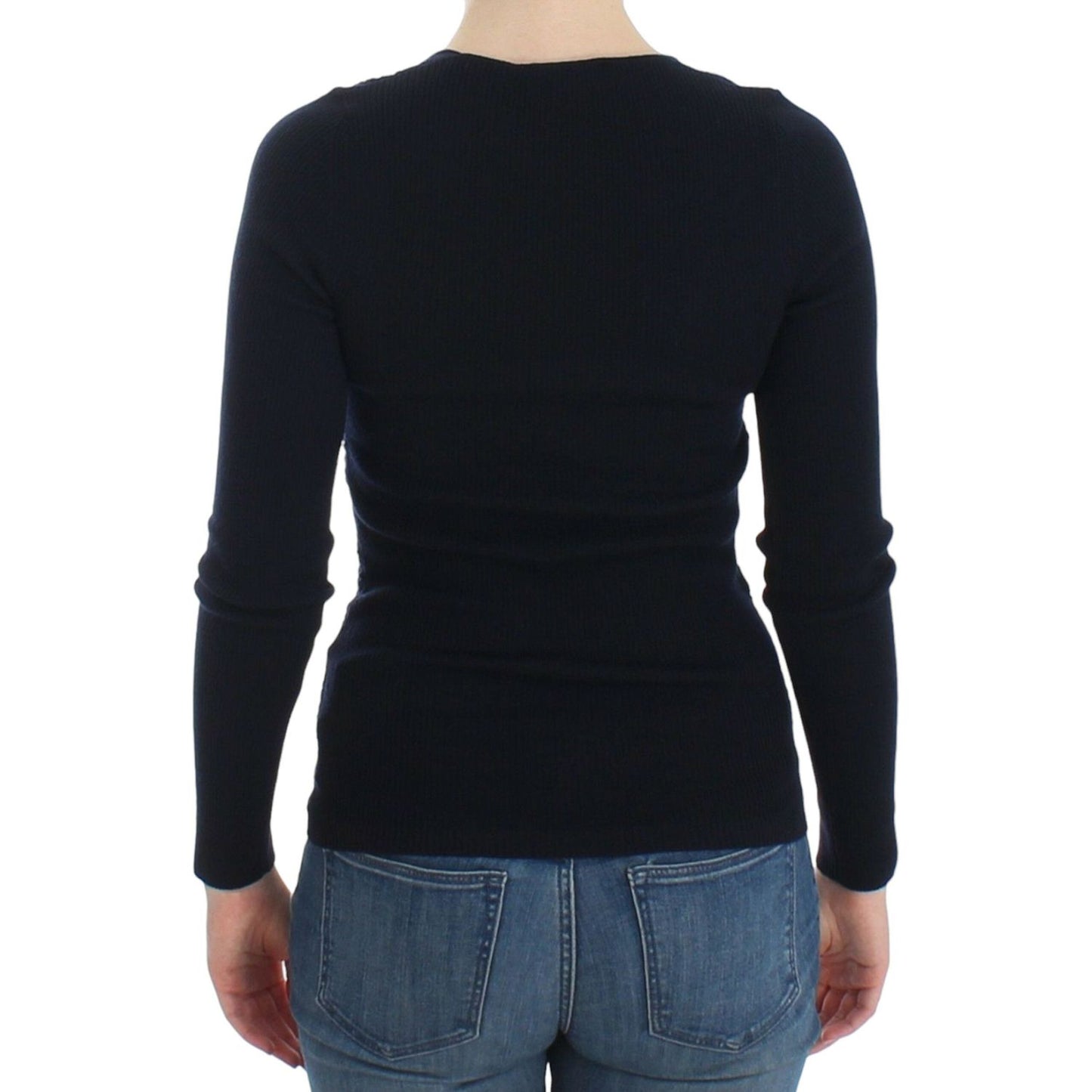 Ermanno Scervino Chic Blue Wool Blend Sweater Ermanno Scervino