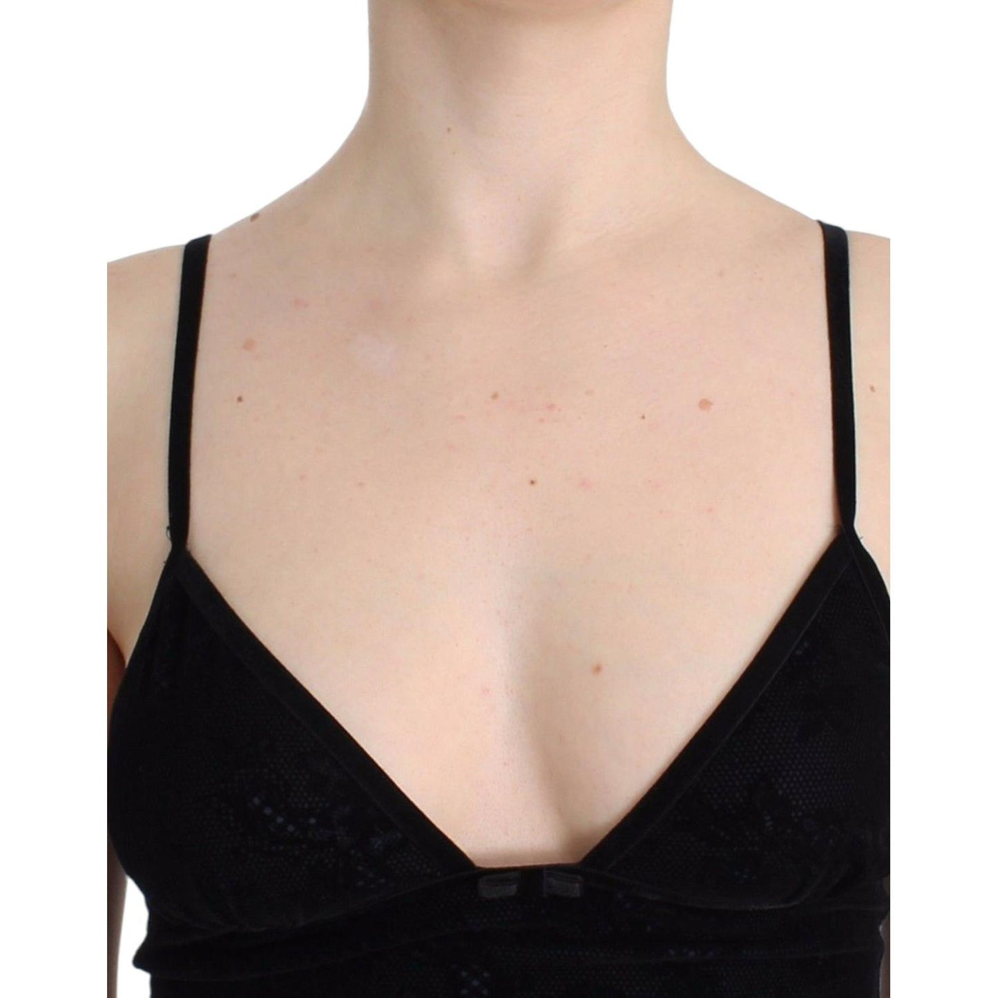 Ermanno Scervino Elegant Black Cami Lingerie Top Ermanno Scervino