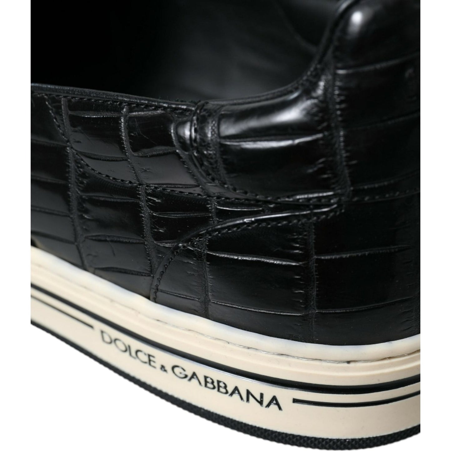 Dolce & Gabbana Elegant Crocodile Leather Low-Top Sneakers Dolce & Gabbana