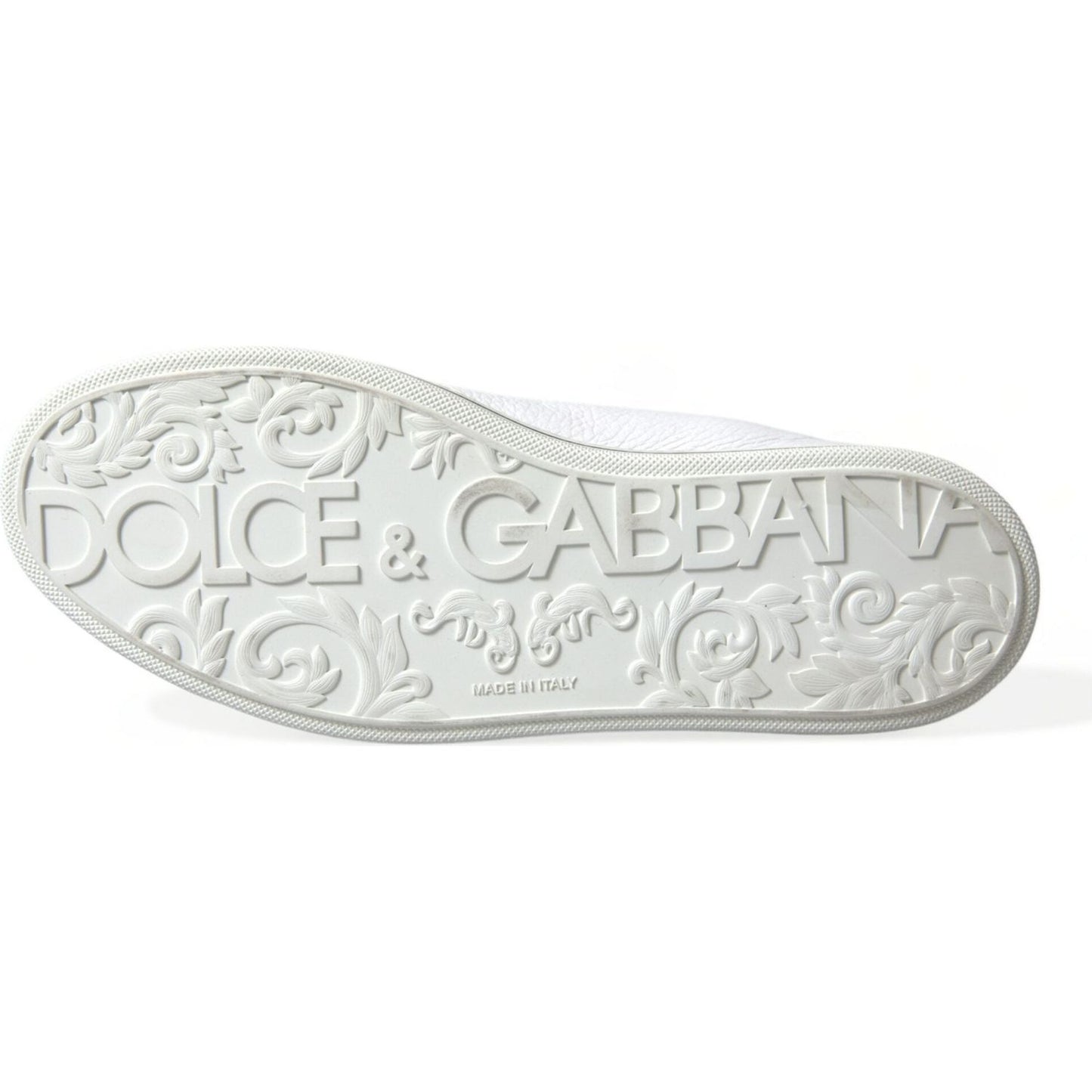 Dolce & Gabbana Elegant White Leather High Top Sneakers Dolce & Gabbana