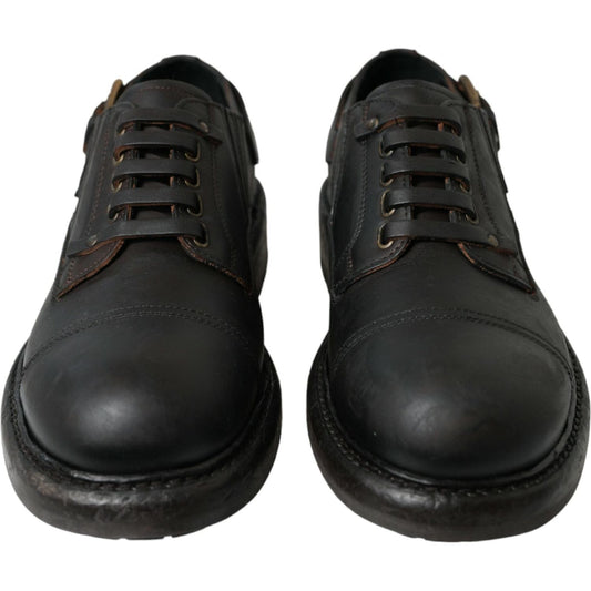 Dolce & Gabbana Elegant Mens Leather Derby Dress Shoes Dolce & Gabbana