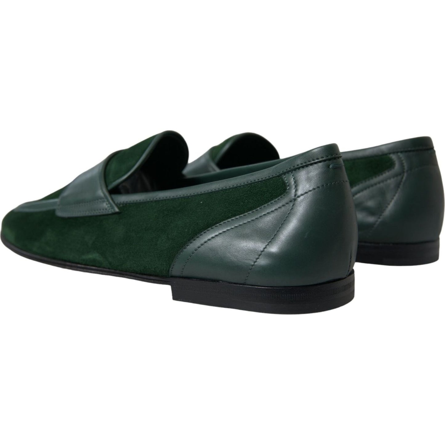 Dolce & Gabbana Emerald Velvet Leather Loafers for Men Dolce & Gabbana