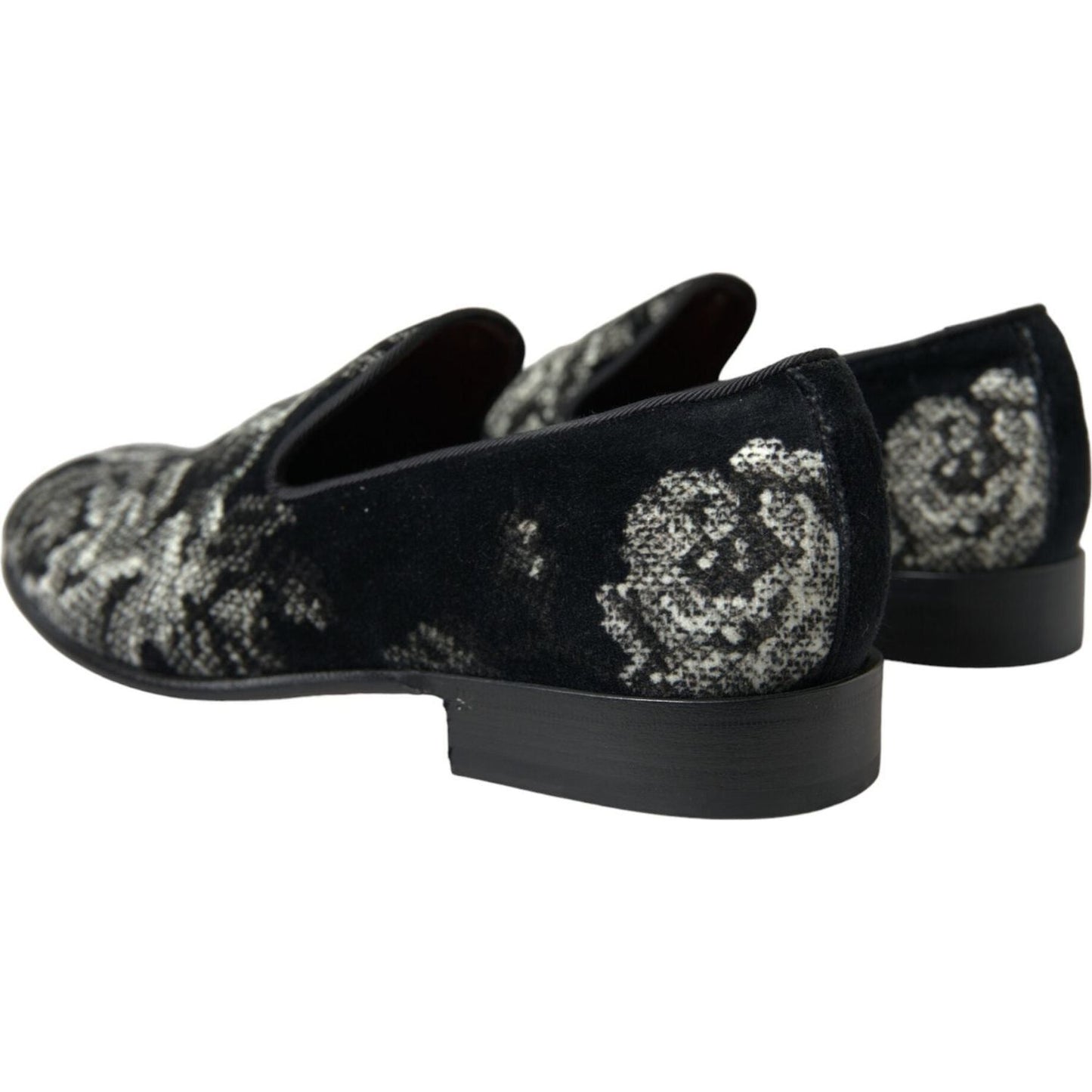 Dolce & Gabbana Elegant Floral Velvet Loafers Dolce & Gabbana