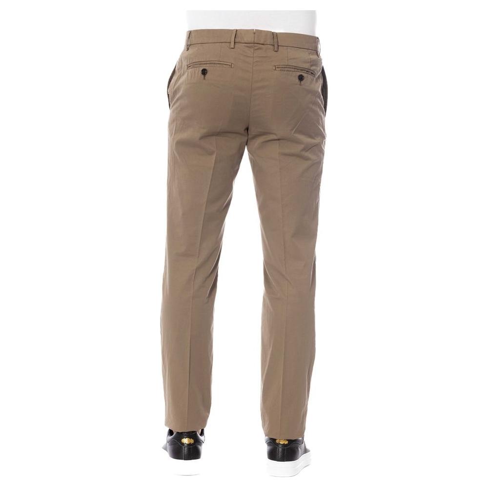 Trussardi Elegant Cotton Trousers in Classic Brown Trussardi