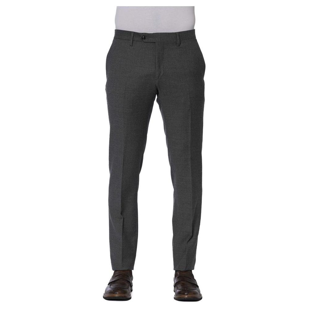 Trussardi Gray Wool Men Trouser