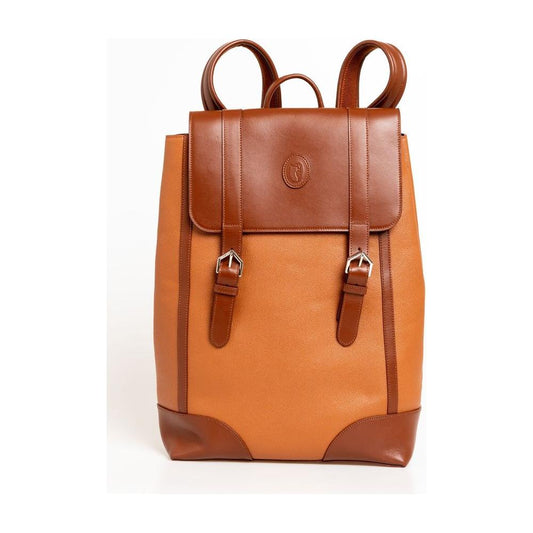 Elegant Brown Leather Backpack for Men