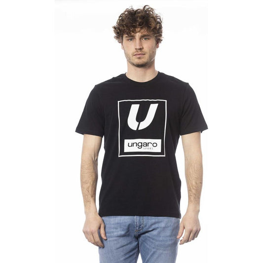 Ungaro Sport Black Cotton Men T-Shirt