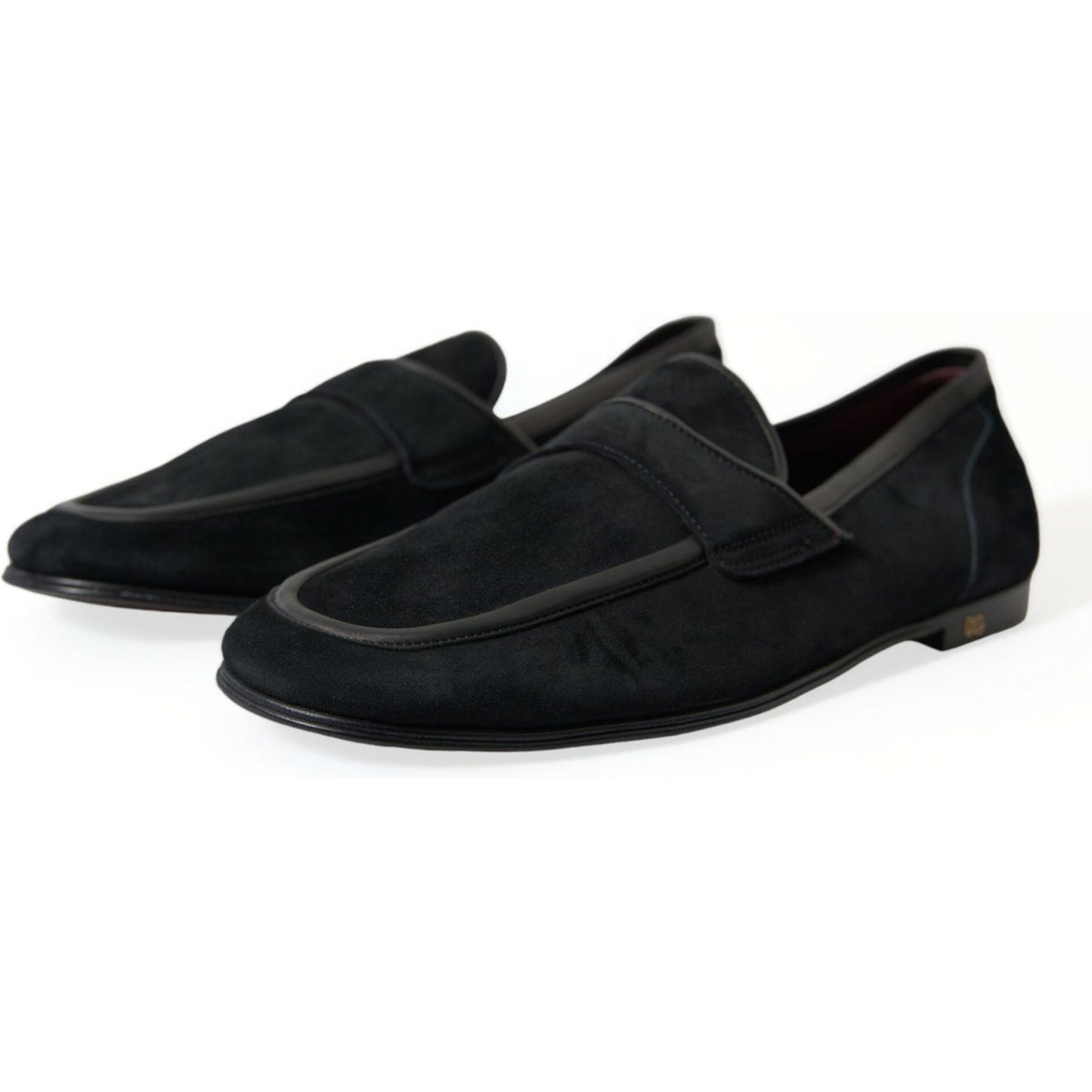 Dolce & Gabbana Elegant Velvet Black Loafers for Men Dolce & Gabbana