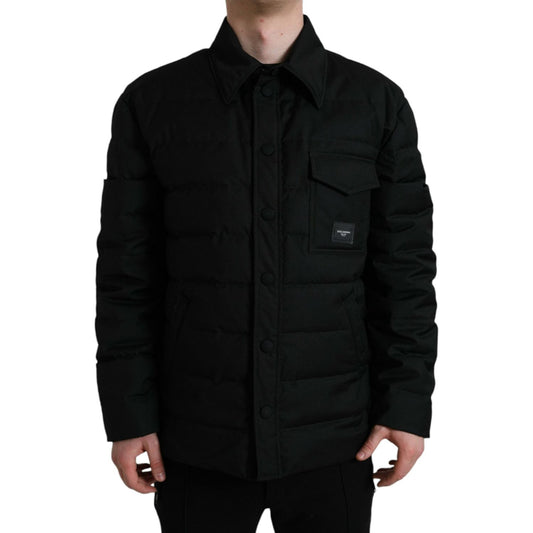 Dolce & Gabbana Elegant Black Padded Parka Jacket Dolce & Gabbana