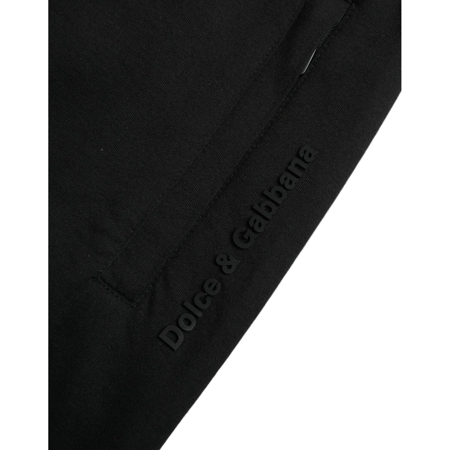 Dolce & Gabbana Elegant Black Jogger Pants - Cotton & Nylon Blend Dolce & Gabbana