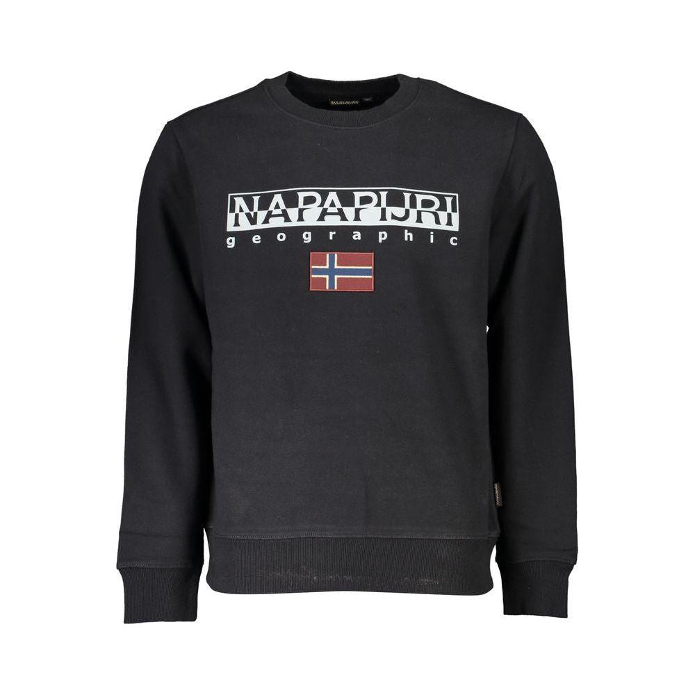 Napapijri Black Cotton Men Sweater Napapijri