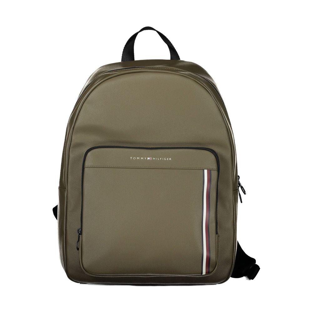 Tommy Hilfiger Green Polyethylene Men Backpack Tommy Hilfiger