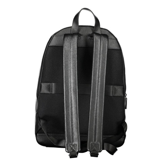 Tommy Hilfiger Elegant Black Urban Backpack with Contrast Details Tommy Hilfiger