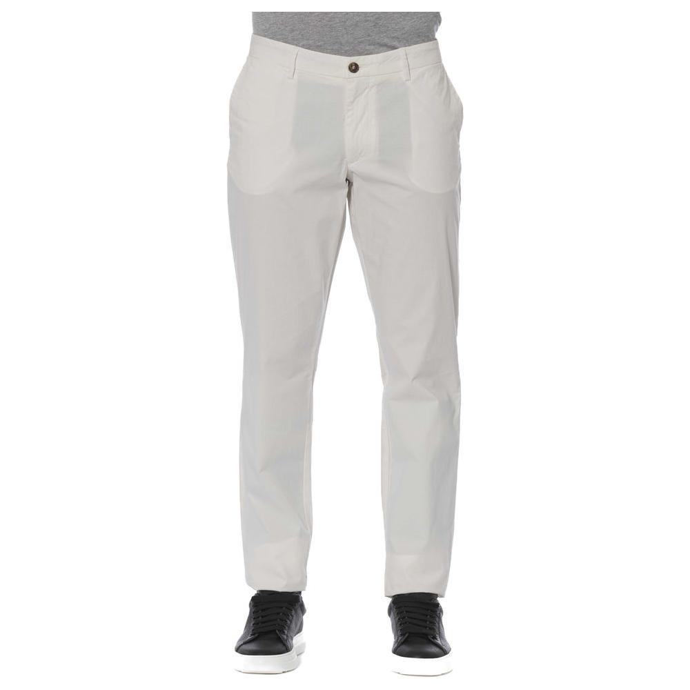 Trussardi Jeans White Cotton Men Jeans