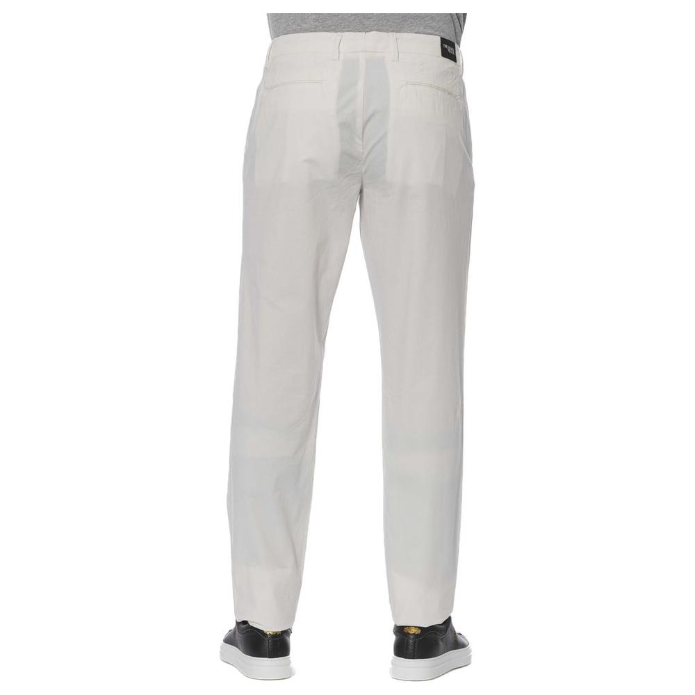 Trussardi Jeans White Cotton Men Trouser Trussardi Jeans