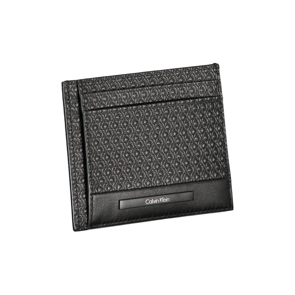 Calvin Klein Elegant Leather Card Holder with Contrasting Details Calvin Klein