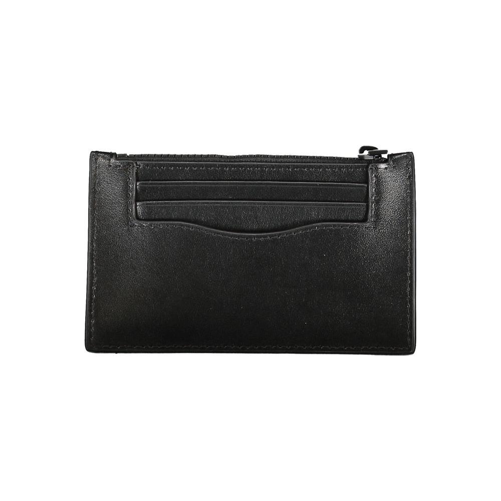 Calvin Klein Elegant Leather Zip Wallet in Timeless Black Calvin Klein