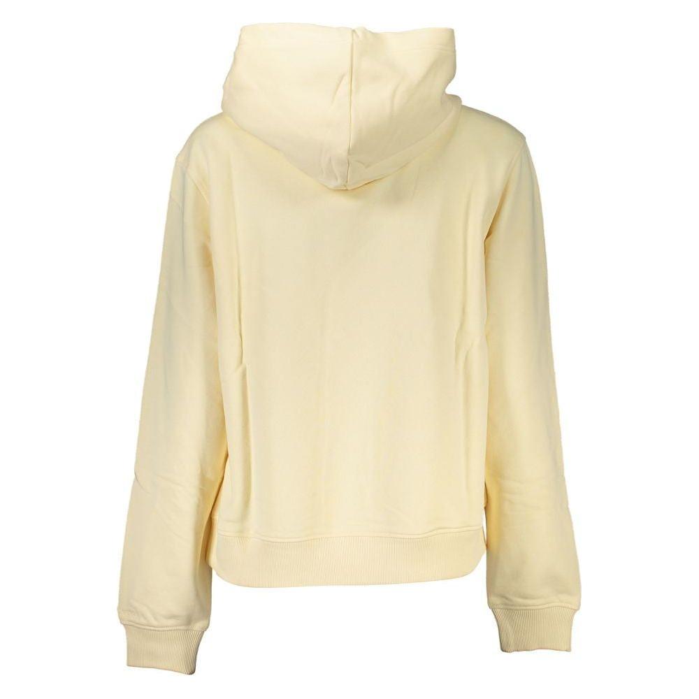 Calvin Klein Beige Brushed Logo Hooded Sweatshirt Calvin Klein